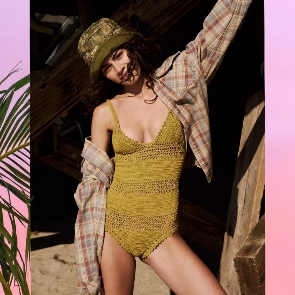 She Made Me Essential Crochet One-Piece Swimsuit